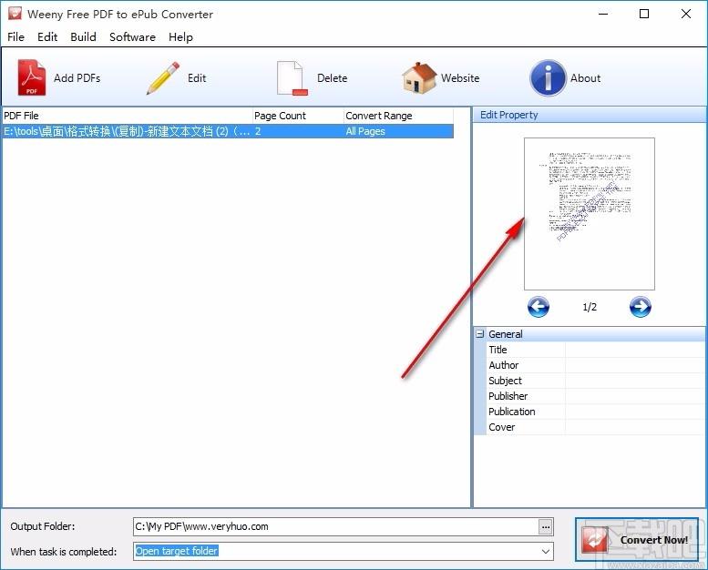 Weeny Free PDF to ePub Converter,PDF转ePub,PDF转换