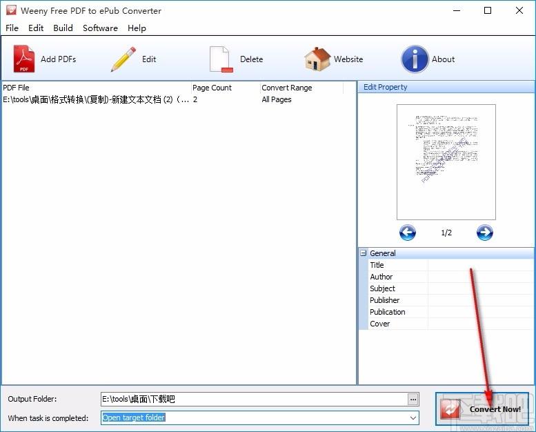 Weeny Free PDF to ePub Converter,PDF转ePub,PDF转换
